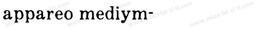 appareo mediym字体转换